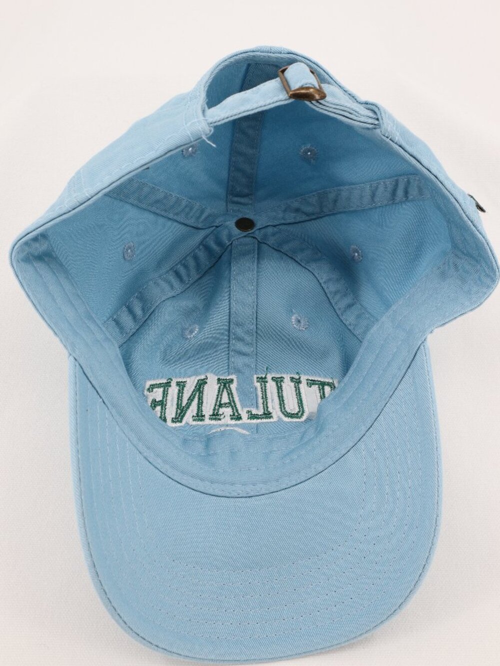 Tulane Green Wave Angry Wave Legacy Light Blue Embroidered Adjustable Dad Hat - Picture 5 of 9